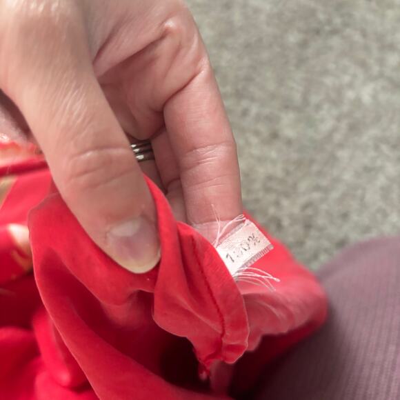 Bellmod Women’s Red Asian Inspired 100% Silk Kaftan - Picture 6 of 15